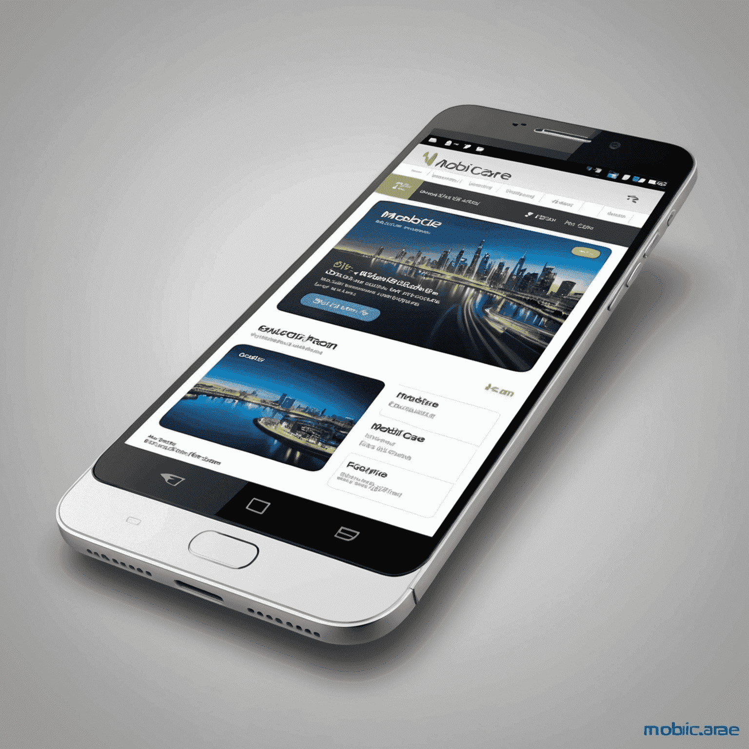 شعار mobicaree_com - حلول واجهة الهاتف المحمول في الإمارات